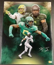 KAYVON THIBODEAUX SIGNED OREGON DUCKS 16x20 Montage Photo BECKETT WITNESS COA