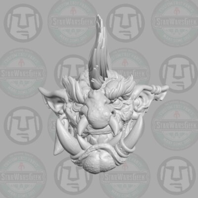 Gnokxx Goblin Warrior v2 custom head for Mythic Legions & other action figures