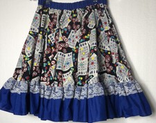 Vintage Berties  s Original Patchwork BINGO THEME Dancing Skirt One Size Fit Most