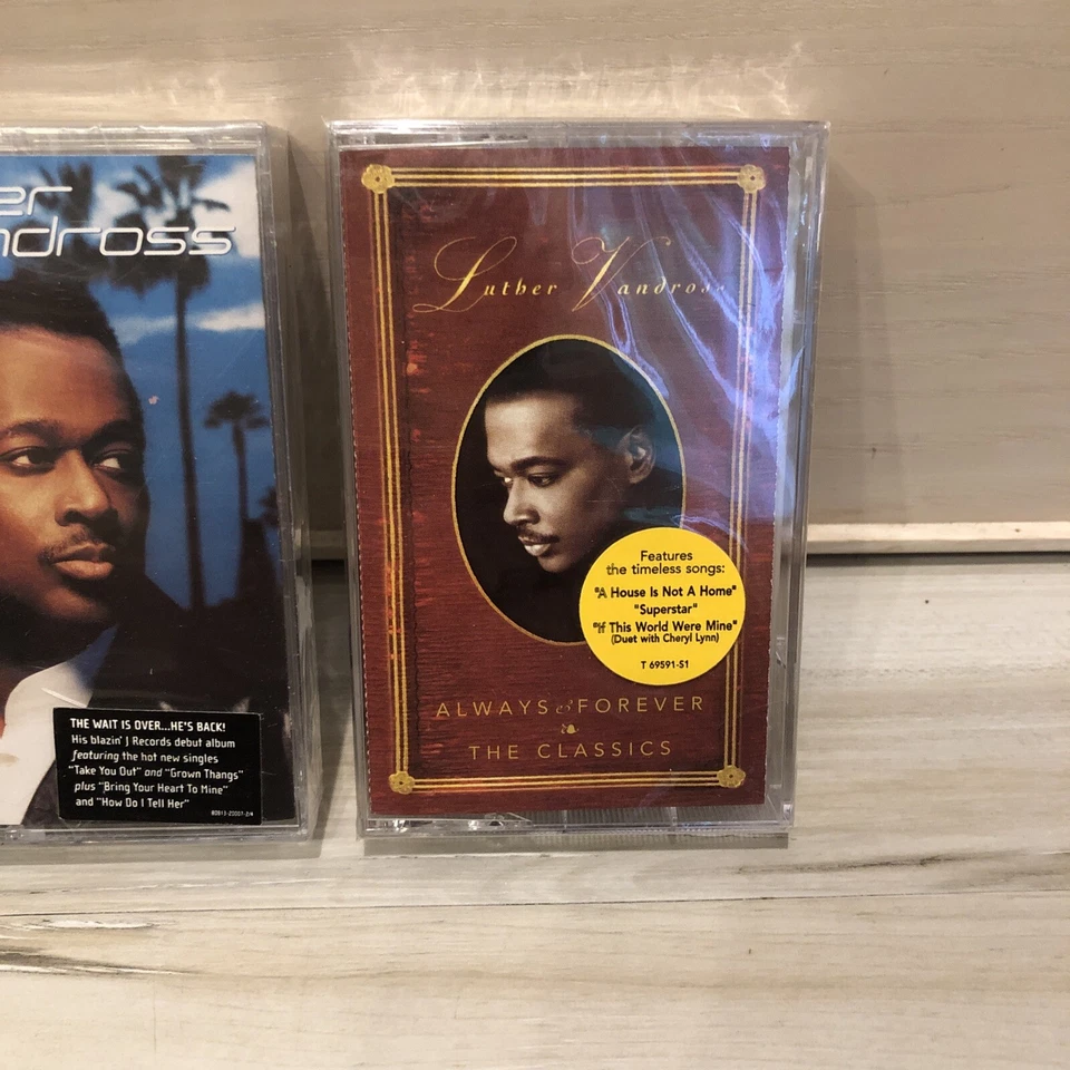 Luther Vandross 3 Cassette Lot Hero Soundtrack Self Titled Always & Forever NEW - Image 4 of 4