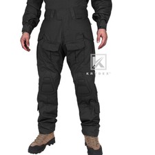 KRYDEX Gen3 Combat Trouser Tactical Pants w/ Knee Pads Army Clothing Black