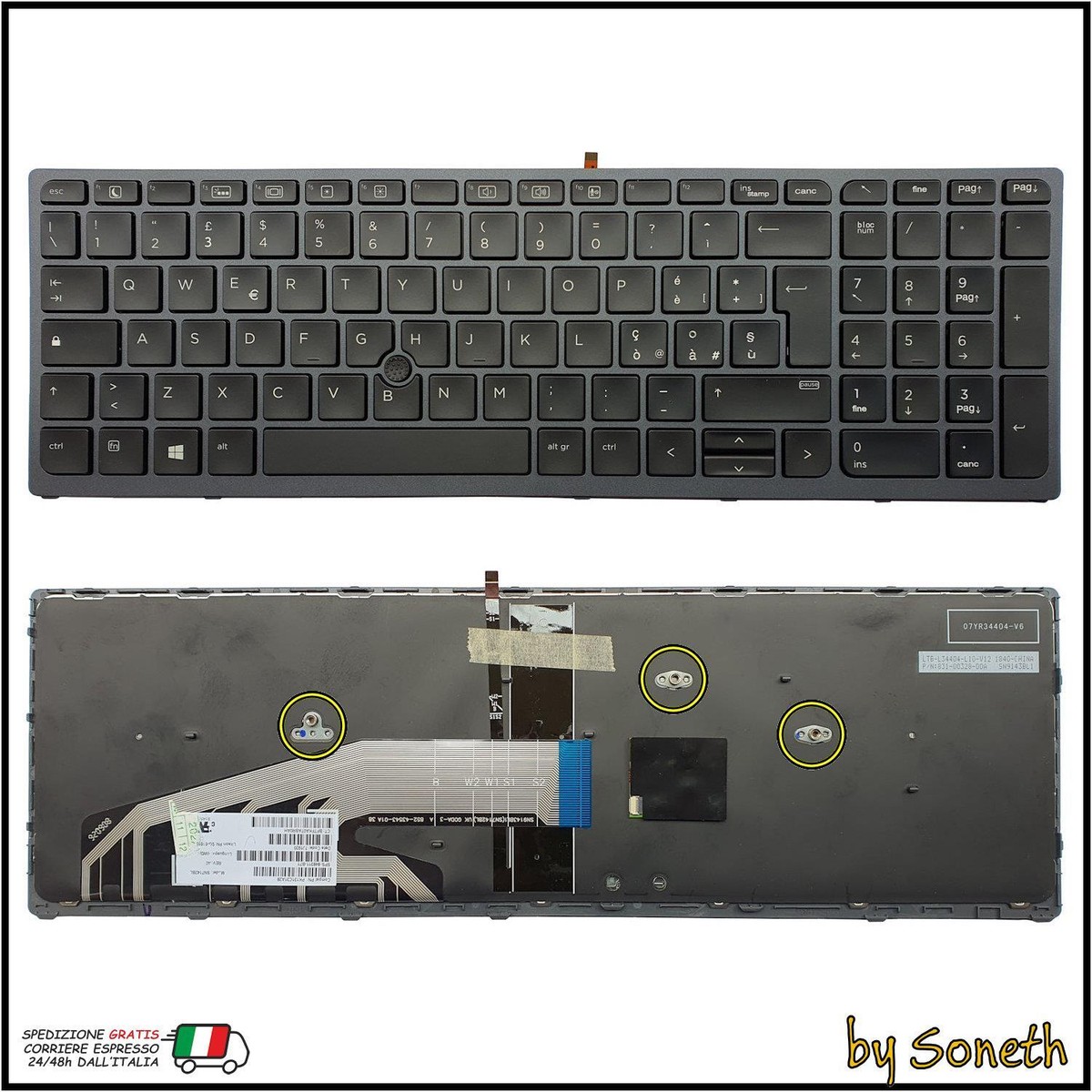 Tastiera Del Computer Portatile Per HP Zbook 15 G3 17 G3 Serie - Foto 5