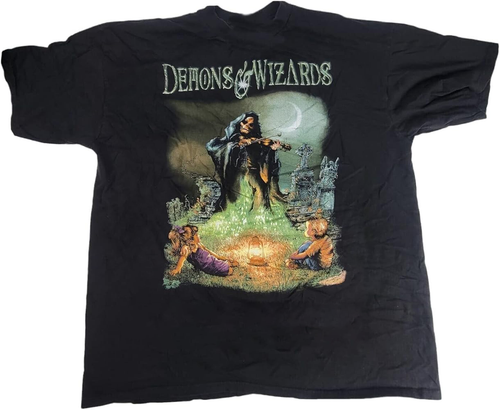 T-shirt Demons And Wizards - Cotton Lourd Imprimé, Tailles S à 5XL Neuf