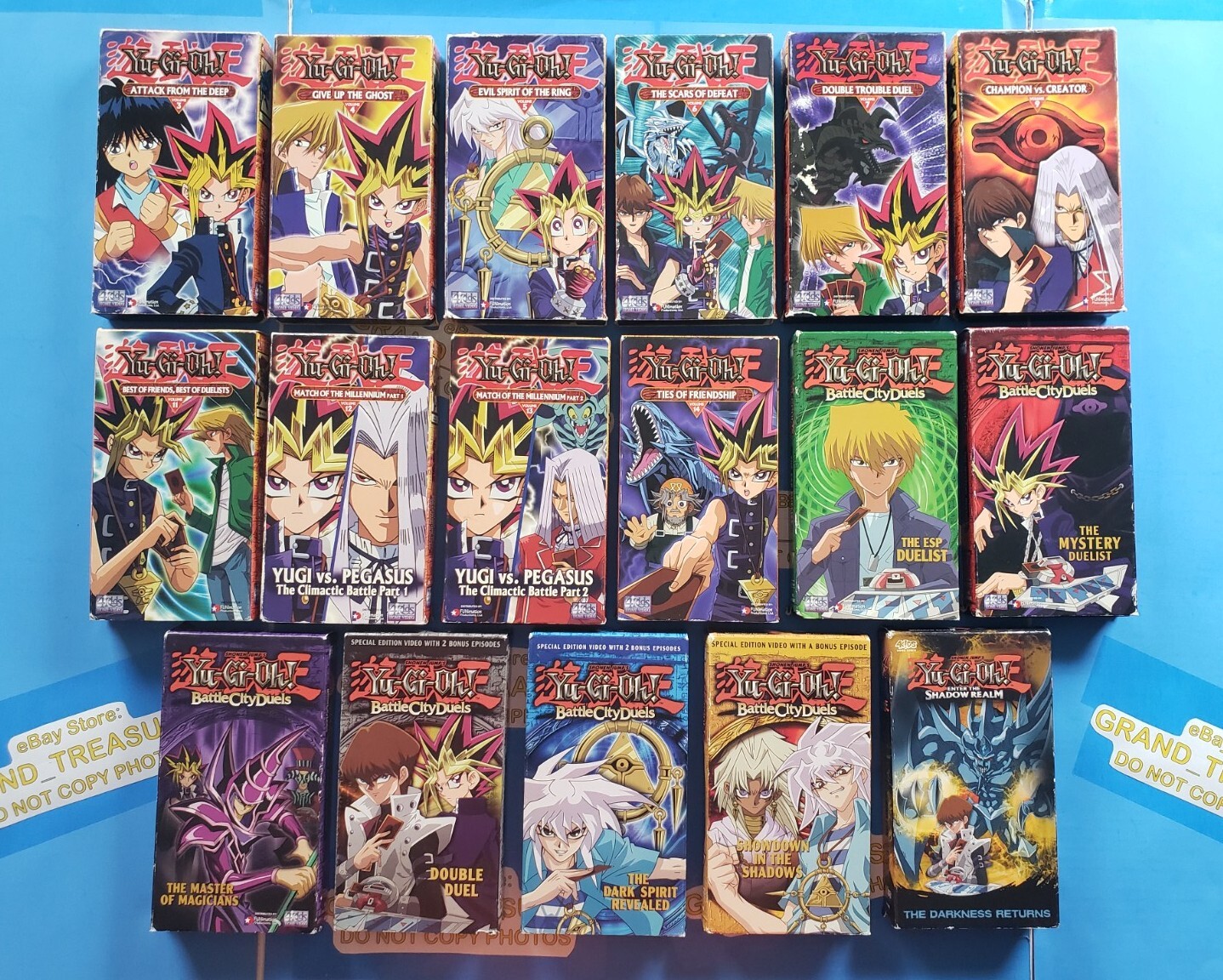 LOT OF 17 *VTG* 1996 YUGIOH VHS TAPES Vol Duels Duelists YuGiOh 90s
