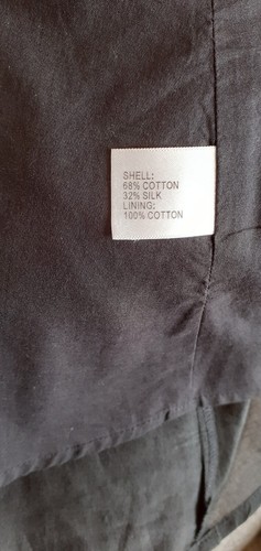 Kew Black Silk Cotton Dress UK12 V-Neck Sleeveless Full Skirt Lined Tie Back VGC - Picture 11 of 12