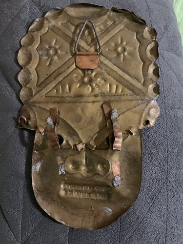 Vintage Brass Tribal Mask - Picture 4 of 4