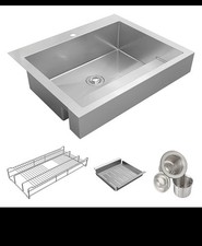 Elkay Stainless Steel 32-7/8" x 27-1/4" x 9-5/8" Single Bowl Farmhouse Sink