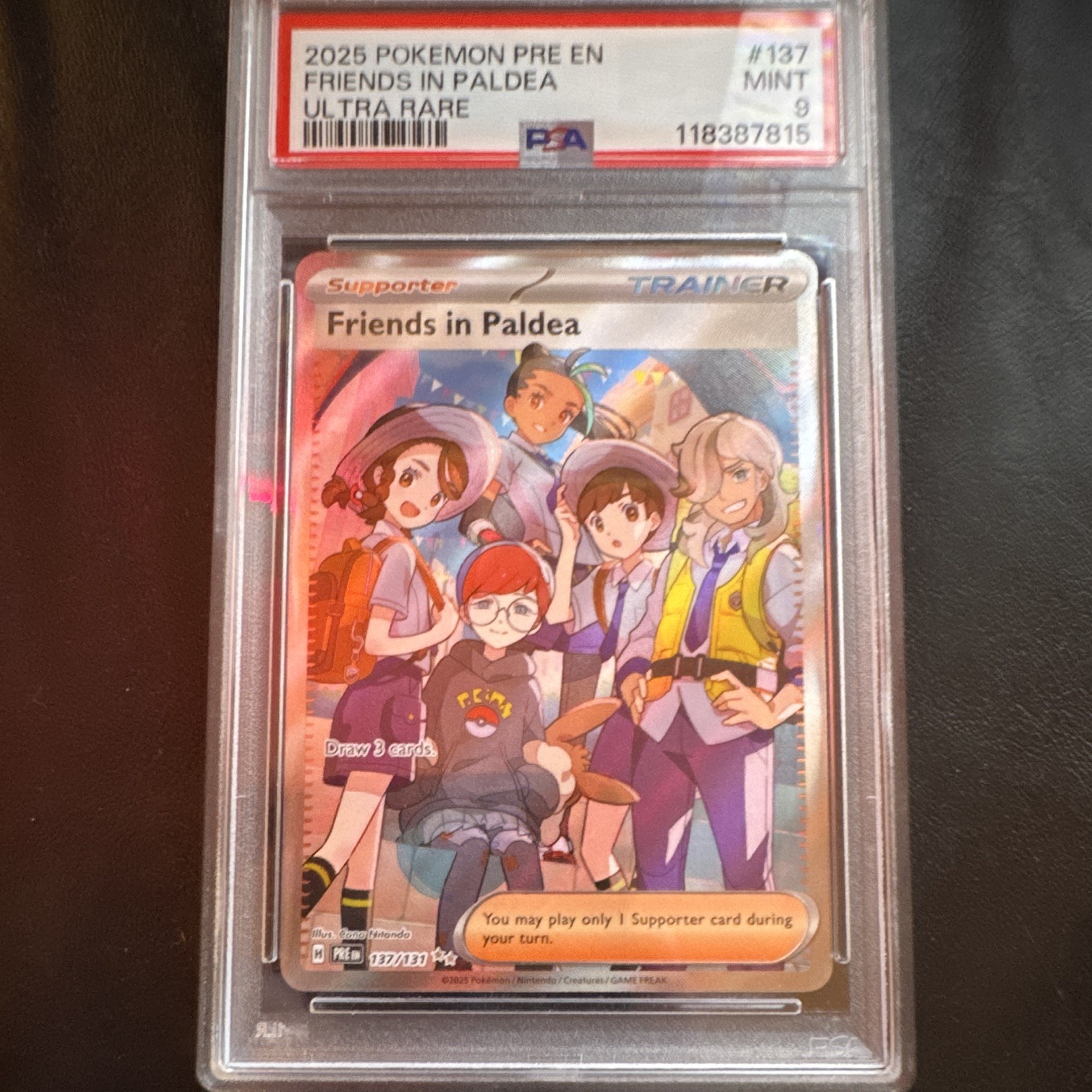 Pokemon TCG Prismatic Evolutions Friends in Paldea 137/131 UR PSA 9 EN