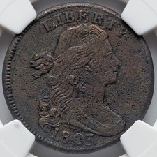 1803 Draped Bust Cent, Sm Date, Sm Frac, S-255, NGC Detail-Corrosion (3,131,691)