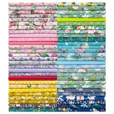 Aubliss 200pcs 100 Cotton Fabric Bundle 4" x 4" PreCut Fat Squares Sheets Pr...