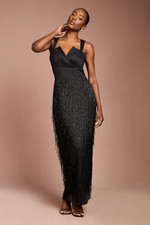 Coast Black Column Dress Womens Occasion Dresses