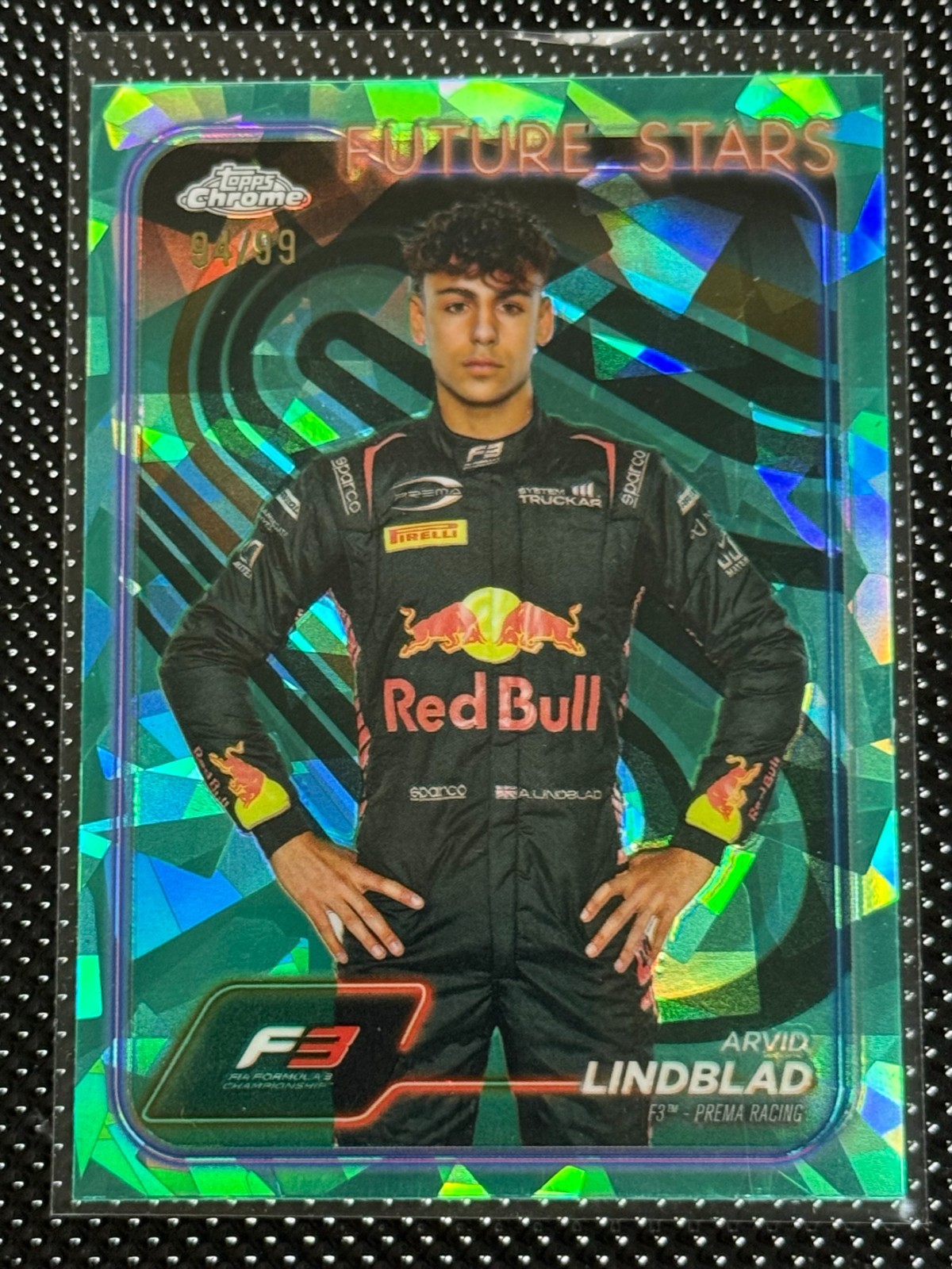 2024 Topps Chrome Sapphire Formula 1 F1 Arvid Lindblad Aqua 94/99 #45 Portrait