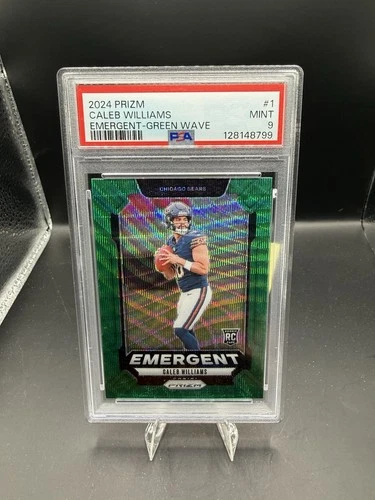 2024 Panini Prizm - Prizmatic Caleb Williams #1 Green Wave Prizm (RC) PSA 9