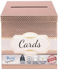 10" Rose Gold Card Box, Card Holder For Party, Money Gift Box for Celebration