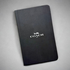 Coach Black Unlined Notebook