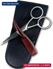 Mustache Grooming Set - Precision Mustache Scissors and Comb Kit for Men - Ideal