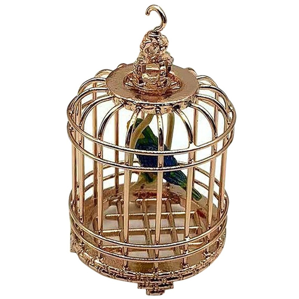 Image showcasing Doll House Mini Bird Cage Scene Prop Decorative Miniature Travel ...