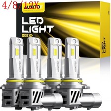 4/8/12X 9005+9006 LED Headlight Super Bright Bulbs Kit 6500K White High/Low Beam