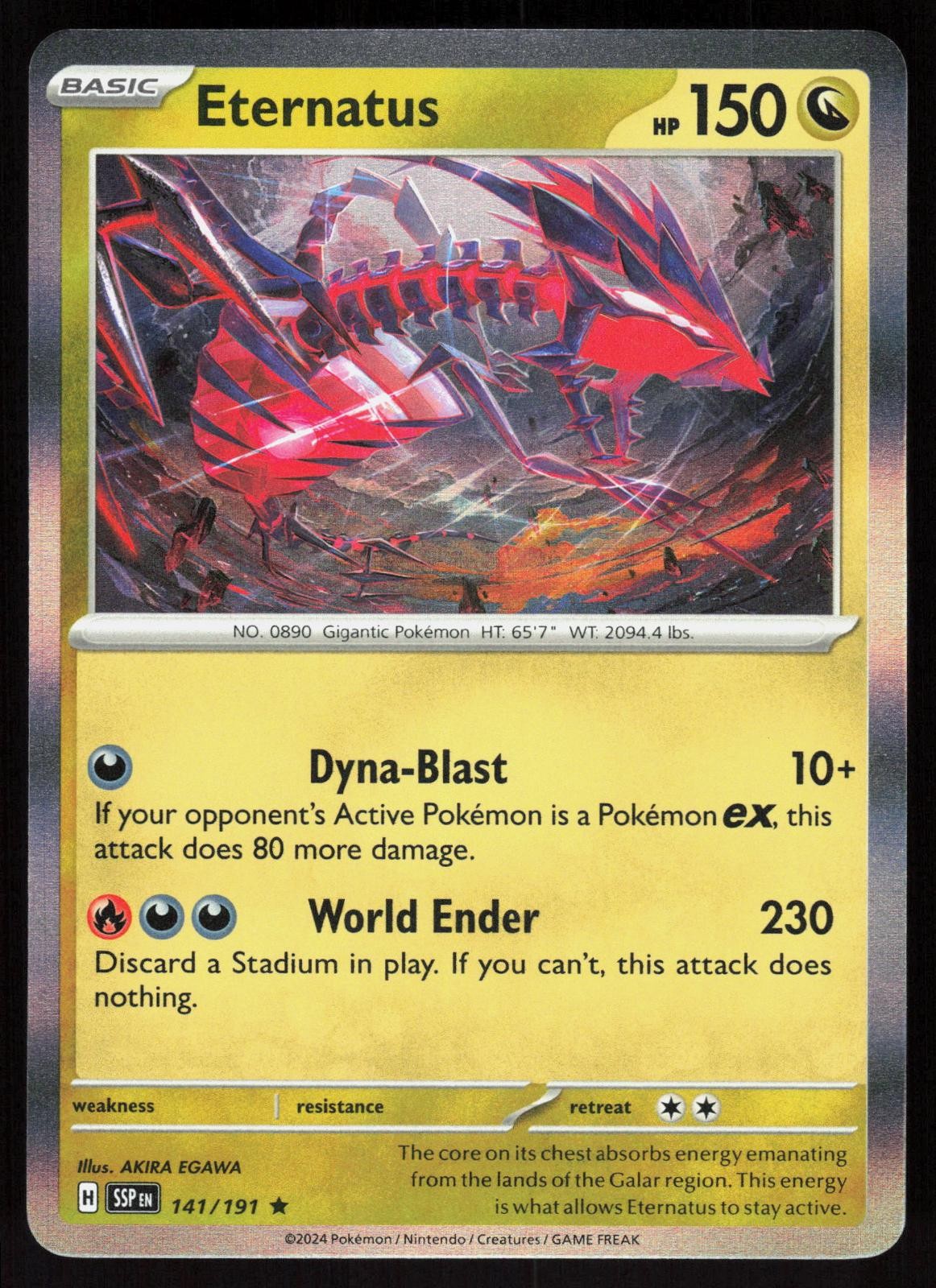 Eternatus 141/191 Rare Surging Sparks Pokemon Holo Near Mint