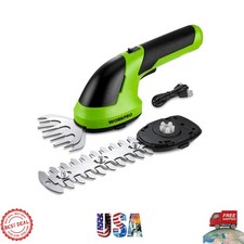 Cordless 2-in-1 Grass Shear  Hedge Trimmer - Lightweight  USB-C Rechargeable