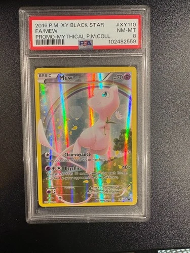 PSA 8 Mew XY110 XY Holo 2016 Black Star