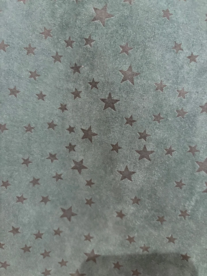 Green dress tiny black stars faux suede size small 8 to 10 - Image 4 of 4