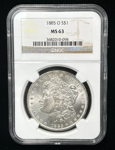 1885-O $1 Morgan Dollar NGC MS63 New Orleans 90% Silver US Coin