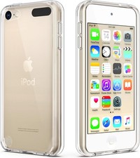 Clear Case for iPod Touch 7/6/5, Slim Hybrid TPU Bumper  Scratch Resistant H...