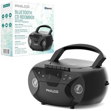 Portable Bluetooth Boombox with CD and Cassette Player  Cassette Recorder  ...