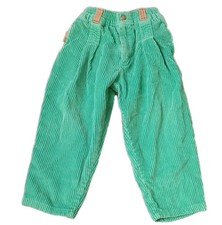 Vintage OshKosh B  gosh Green Corduroy Pants 4T USA High Rise Toddler 90s Kids