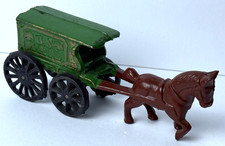 Vintage Cast Iron Mail Carriage w/Horse Toy