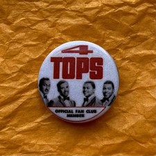 Four Tops Repro 25mm Fan Club Pin Badge Tamla Motown Soul Reach Out Levi Stubbs