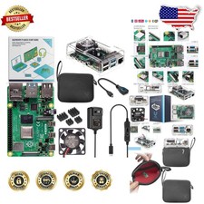 Raspberry Pi 4 Kit 4GB RAM 1.5GHz Fan Cooled Transparent Case