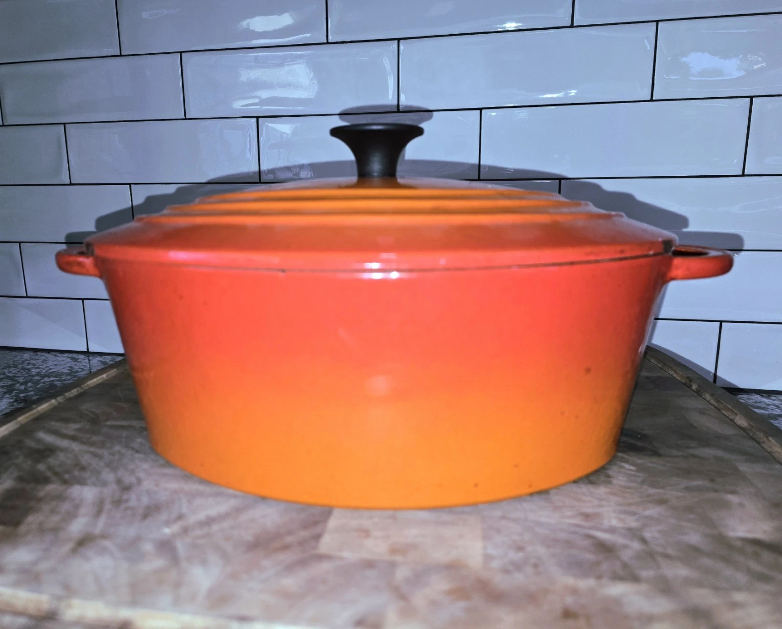 Le Creuset 29cm Enameled Flame Cast Iron Dutch Oven
