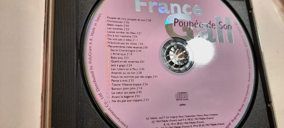 FRANCE GALL - Poupee de Son (CD, Polygram KK Japan) HH218 Foto 3 de 4