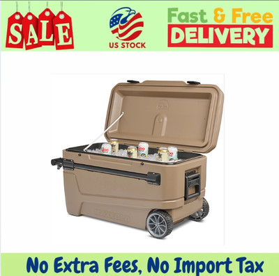 Igloo 110 Qt Rolling Cooler MaxCold Glide Heavy Duty Ice Chest Fishing