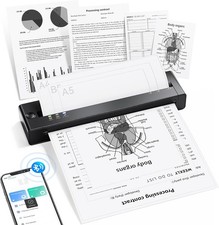 TATTMUSE Portable Thermal Printer A4, A28U Wireless no Ink Printer Weighs only 