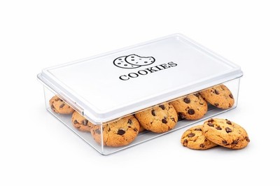 Cookie Storage Containers Airtight,BPA-Free Large Cookie Carrier,Stackable Pl...