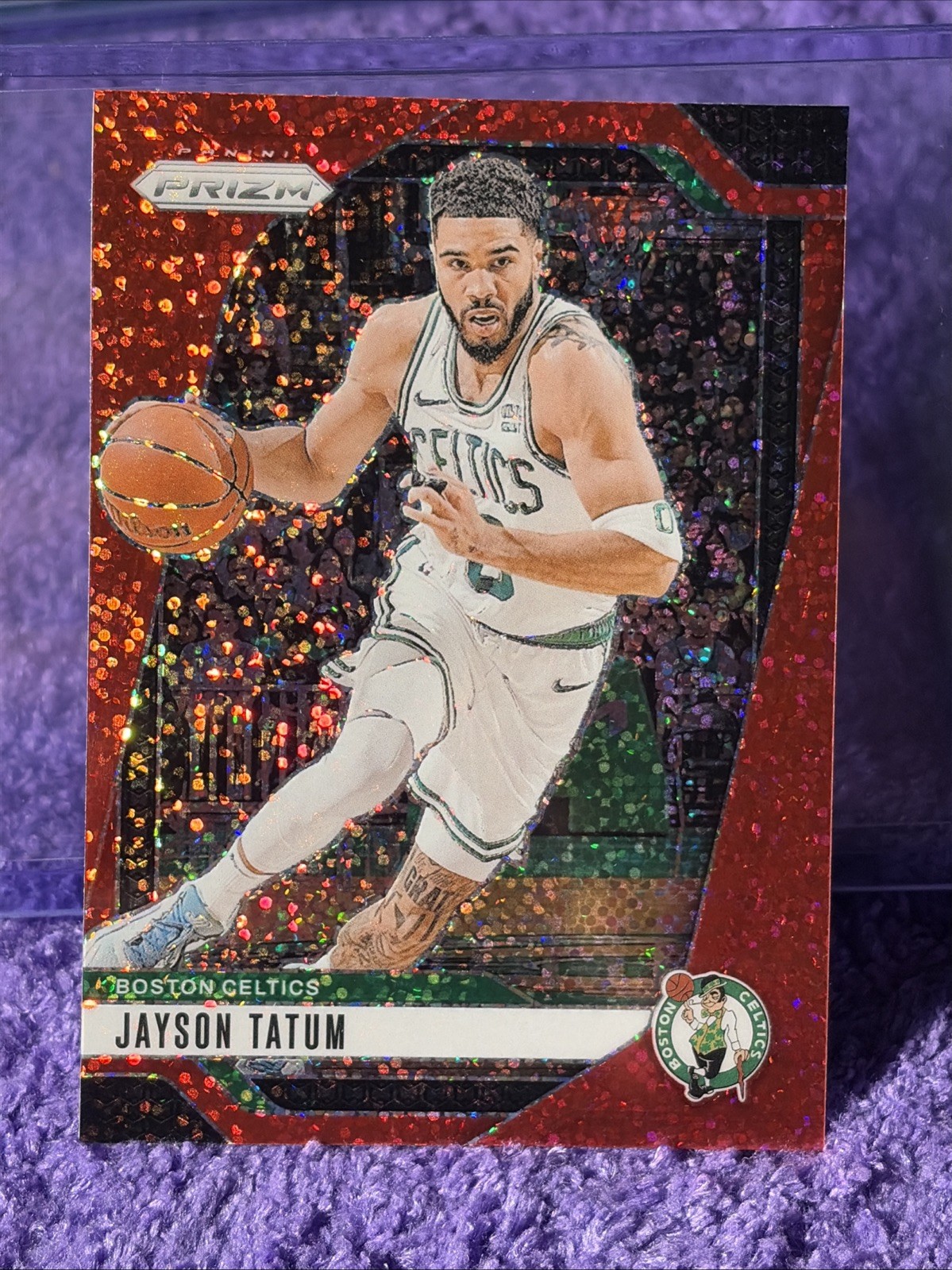 Panini 2024-25 Prizm Red Sparkle Jayson Tatum Boston Celtics #103