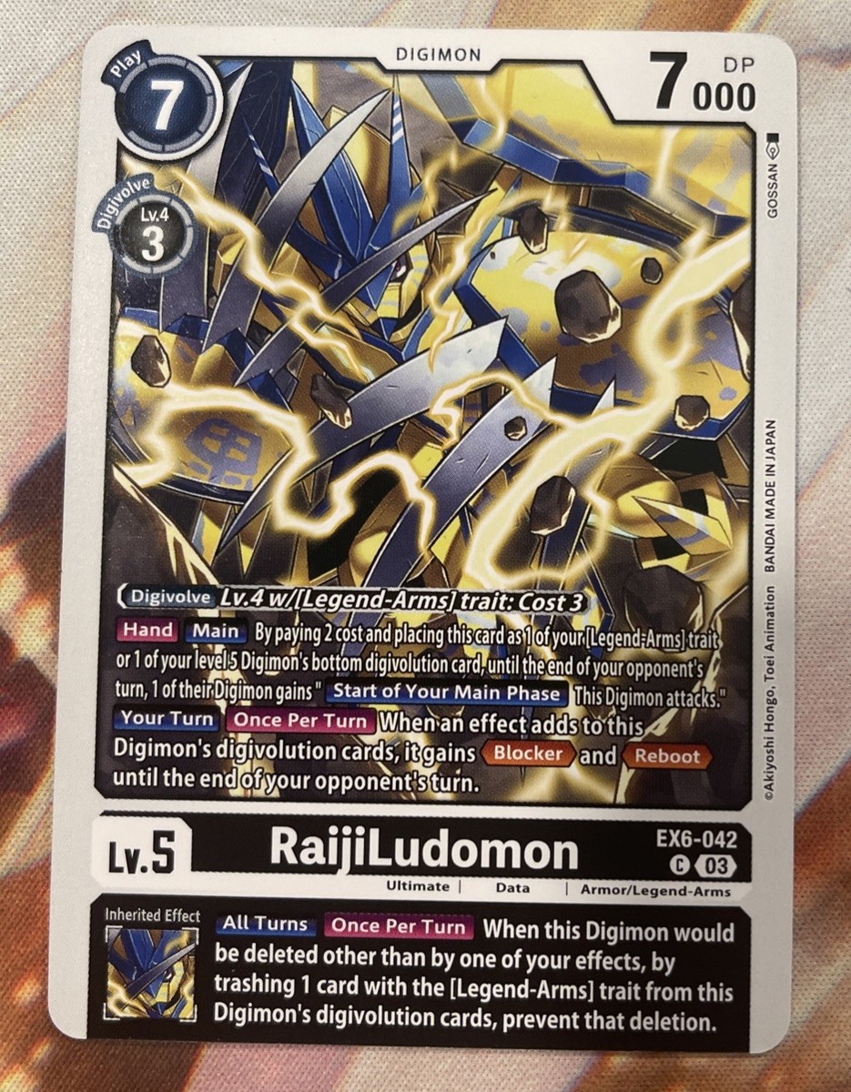 digimon ex6 card list RaijiLudomon EX6-042 C Digimon CCG | Infernal Ascension NM