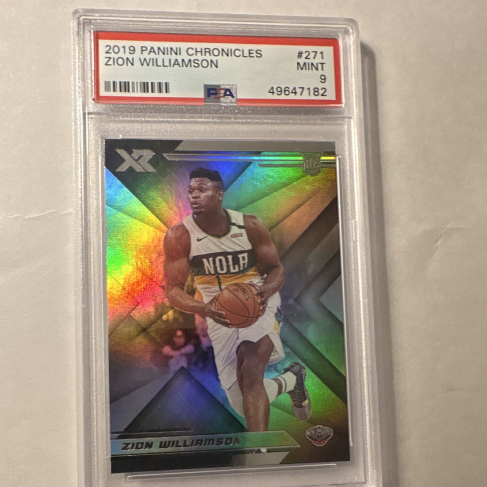 Panini 2019-20 Chronicles XR Zion Williamson #271 Rookie New Orleans Pelicans
