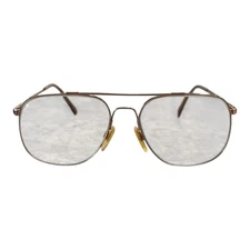 Flexon Aviator Eyeglass Frames Gold 57-16-140 Memory Metal Vintage Made in Japan