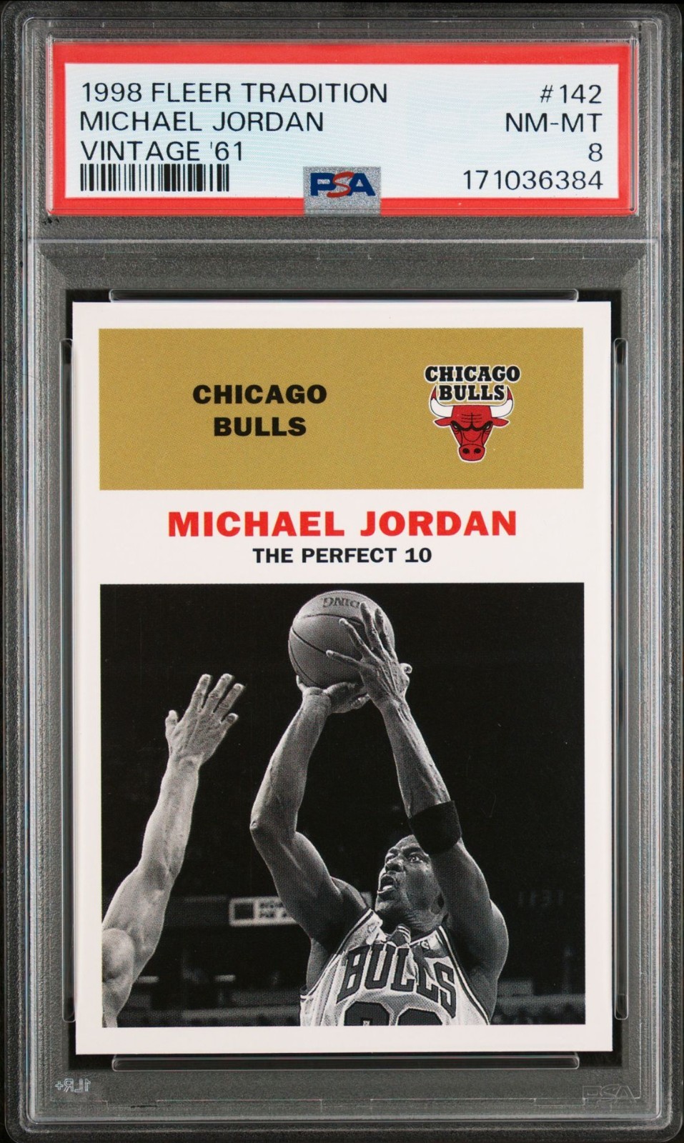1998-99 Fleer Tradition Vintage '61 Michael Jordan #23 - PSA 8 - Chicago Bulls