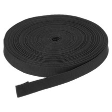 50 Yard x 3/4 inch Width Nylon Webbing Strap Poly Flat Webbing Strapping Black