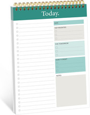 To Do List Notepad - Daily Planner Notepad Undated 52 Sheets Tear Off, 6.5" x 9.
