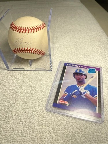 Ken Griffey, Jr. signed Rawlings OML Baseball fade/tone - No COA - 89 Donruss