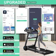 SuperFit 2.25HP Folding Treadmill Running Machine W/APP Control Heart Rate 4