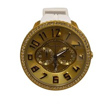 Tendence Quartz Watch Analog Gold White TY146010 Used