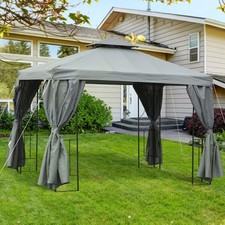 3 x 3M Metal Gazebo Garden Marquee Patio Tent Pavilion Canopy Sun Shade