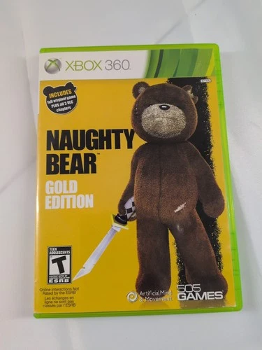 Naughty Bear Gold Edition (Microsoft Xbox 360, 2011) Complete Tested Works